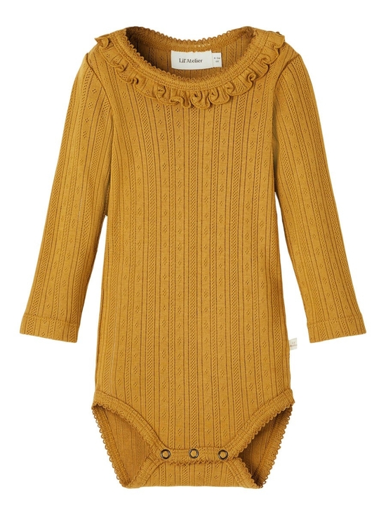 Lil Atelier Other - Lil Atelier Pointelle Long-Sleeve  Bodysuit